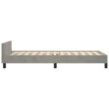 vidaXL Bettgestell Ohne Matratze, Hellgrau, 90x200 Cm, Samt - Grau - Übersicht 7