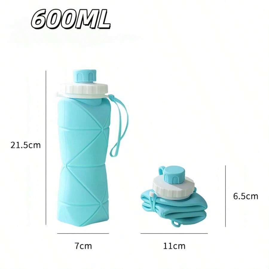 Hot Selling Silicone Foldable Adult Portable Reusable Plastic Cup Outdoor Travel Fitness Water Cup - 藍色 - 查看 1
