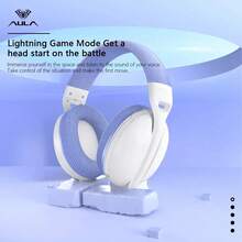 AULA S6 Over-Ear Headphones With Foldable Microphone, Wireless Gaming, Portable, Low Latency, Long Battery Life, Three Modes, Supports Wired/2.4G/Bluetooth Connectivity, Suitable For Desktop And Laptop Gaming. - Multicolor - View 8