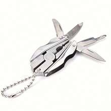 Portable Folding Pliers, Mini Multi-Tool, 6-In-1 Stainless Steel Screwdriver, Hammer, And Wrench Set. - Bạc - Xem 7