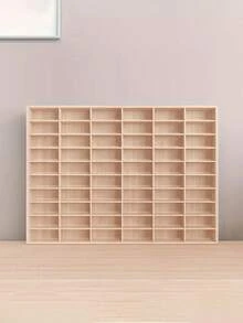 1pc 1/64 Scale Matchbox Car Display Case, Can Hold 40 Toy Cars, Dust-Proof, Wooden Matchbox Toy Car Display Box, Suitable For Nursery, Bedroom, Playroom - Multicolor - View 7