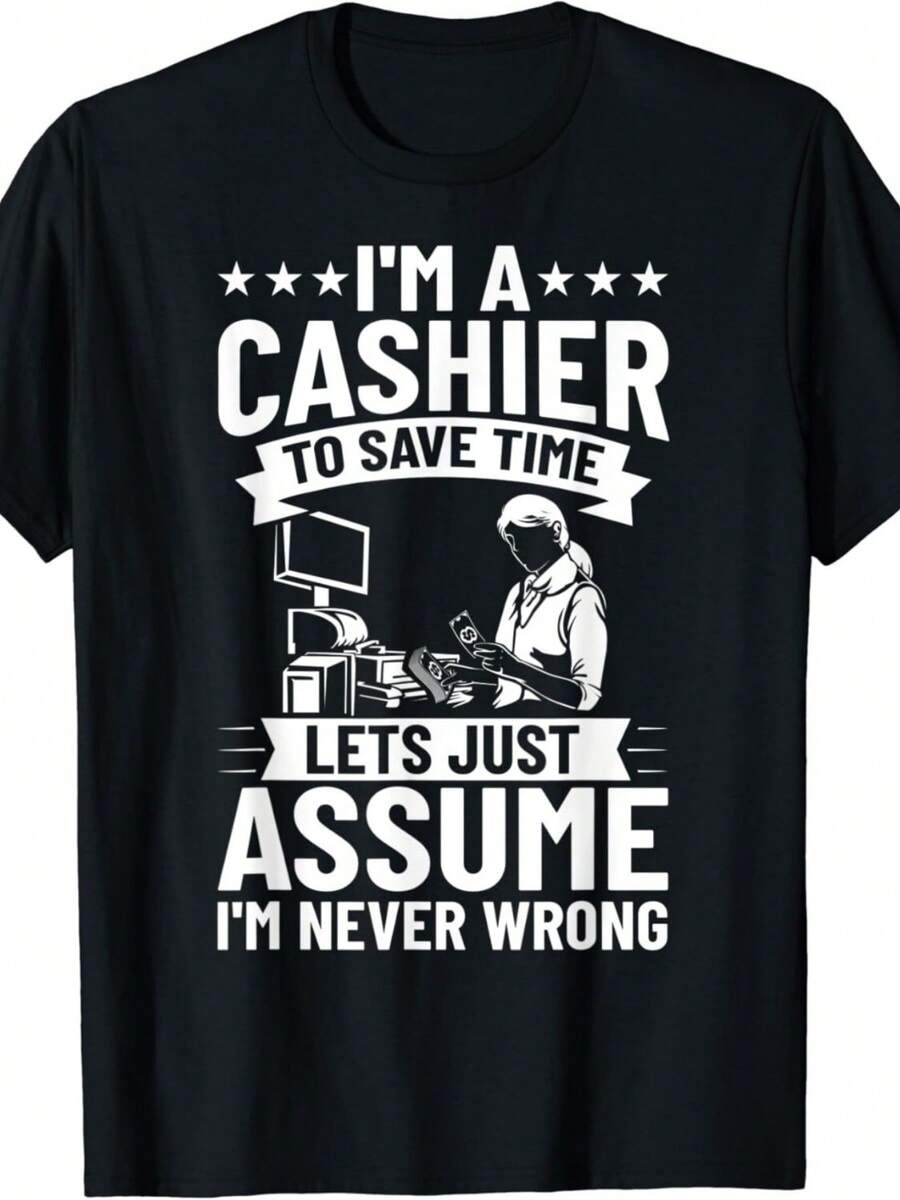 Cashier Outfit Bank Teller Outfits Banker Cash Controller Gifts Uni T-Shirt - 黑色 - 查看 1