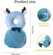 Baby Head Protector Pad Safety Pad For Walking & Crawling,Toddlers Head Safety Adjustable Back-Pack - Blue Deer - View 7