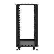 Futchoy 22U Heavy Duty DJ Mixer Stand | 300LBS Load Carbon Steel Audio Rack With Wheels & Leveling Feet, Heat Dissipation & Cable Management For Studio/Home Theater - Black - View 8