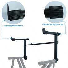 2nd Keyboard Stand Attachment Metal Adjustable Height And Width For Stacking - Black - View 3