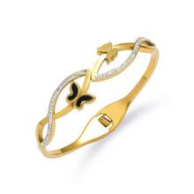 金色蝴蝶手镯套装，罗马数字装饰开口手镯，几何元素，时尚优雅，适合作为礼物、节日庆典和音乐派对的配饰 - 彩色 - 查看 7