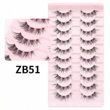 10 Pairs Fox-Inspired Transparent Wispy Elongated Eyelash Extensions, Suitable For Daily Wear, Commute, Dates, Parties - Criss Cross lashes - View 2