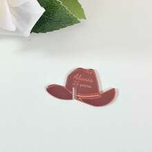 4.5cm Disco Cowgirl Bachelorette Party Hen Party Decorations Hens Drink Toppers Names Last Rodeo Lets Go Hen Cow Disco Ball Last Rodeo Christmas Party Wine Label Ornaments - Multicolor - View 13