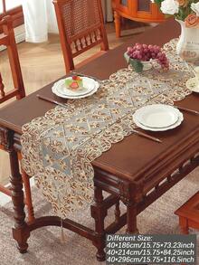 1 tấm lưới thêu ren chạy quanh bàn, thích hợp cho nhà bếp, bàn ăn, tủ, bàn làm việc, bàn cà phê, bàn trang điểm, đồ trang trí, trang trí nhà cửa, miếng lót đĩa, quà tặng, tiệc tùng, trong nhà/ngoài trời, biệt thự, dã ngoại, ngày lễ, tụ họp gia đình, trang trí tiệc tùng & đám cưới, có nhiều kích cỡ khác nhau - Màu Khaki - Xem 11