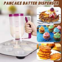 FillTouch 2 Pcs Cupcake Batter Dispenser Pancake Mix Dispenser 4 Cups With Squeeze Handle Tools For Pancake, Cupcake, Cookie, Cake, Waffles, Ice Cream Baking Gifts For Kitchen Housewarming (Black) - MàuC - Xem 3