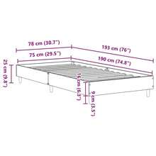 vidaXL Bettgestell Ohne Matratze, Artisan-Eiche, 75x190cm, Holzwerkstoff - Castano - Visualizzare 10