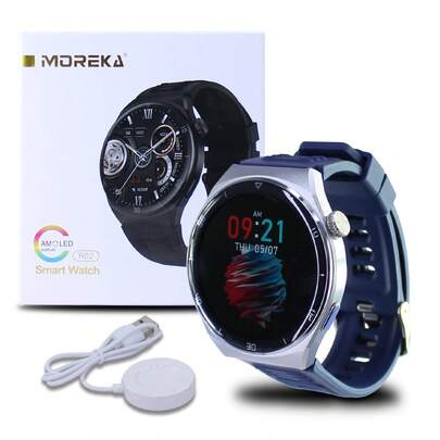 Playbox Electronics Smartwatch Moreka AMOLED HD - Reloj Inteligente Premium, 100+ Deportes, Llamadas Bluetooth y Monitoreo de Salud PLAYBOX R01
