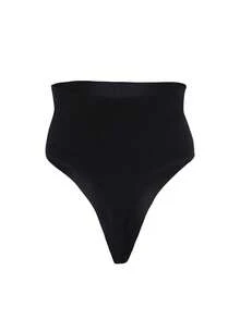 Seamless Sexy High Waist Tummy Control Panties Women's Hip Lift Flat Belly Shaping Briefs Postpartum Thong Panties Abdomen Control Underwear Waist Trainer Lingerie Interior Panty - Black - View 3