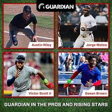 Guardian Baseball Manopla deslizante – Tallas para jóvenes y adultos – Protector deslizante de softball – Protector de mano de béisbol – Correa de compresión elástica - Azul rico/amarillo - Ver 8