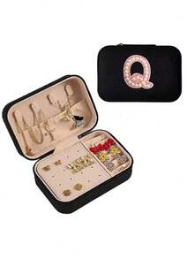1 hộp đựng trang sức tối giản, hộp đựng trang sức PU di động cho du lịch mùa hè, hộp đựng trang sức mini đựng hoa tai, vòng cổ, nhẫn, trưng bày và cất giữ trang sức, hộp đựng trang sức dung tích lớn, thích hợp đựng hoa tai, nhẫn, vòng cổ, vòng tay, phụ kiện làm móng, Ngày của Mẹ, Giáng sinh, quà tặng Halloween, hộp đựng đồ cho phụ nữ, vật dụng thiết yếu khi đi du lịch, lưu trữ đồ dùng trong ký túc xá khi trở lại trường - Nhiều màu - Xem 48