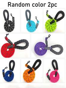 1pc Bubble Cotton Padded Anti-Explosion Reflective Pet Leash, Multi-Color Nylon Dog Leash, Suitable For Outdoor Walking Large/Medium/Small Dogs, Pet Supplies