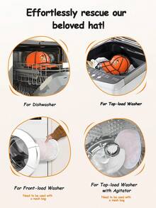 1 confezione Gabbia lavatrice per cappelli con sacchetto in rete, pulitore per cappellini da baseball per lavastoviglie e lavatrice, protezione per cappelli per adulti/bambini, sacchetto in rete a nido d'ape per lavare cappelli, indumenti e piccoli oggetti