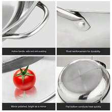 32cm Stainless Steel Twin Divided Double Hotpot Cooker Gas Stove Compatible Pot Home Kitchen Cookware Soup Cooking Pot - As Shown - View 2