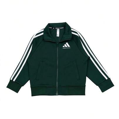 Adidas Tween Boy Contrast Stripe Casual Sports Jacket