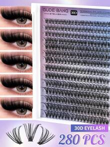 280/300 PCS Individual Lash Clusters 30/40/50D D Curl 8-16mm DIY Lash Clusters Manga Lashes Extra Thick&Fluffy&Natural Look Reusable Individual Eyelash Extension Kit For Self Use At Home Or On-The-Go For Daily Life&Wedding&Dating&Party&Travel&Spring Day - D - View 12