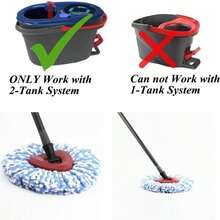 Mop Heads Replacement For Ocedar, Mop Replace Head For Ocedar EasyWring 1 Tank, Microfiber Spin Mop Refills, Include 5 Spin Mop Replacement Head Deep Cleaning Machine Washable With 2 Scrubber Mop Head - Màu B - Xem 4