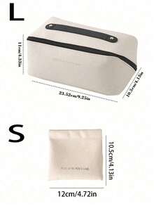 1个防水大容量洗漱包，PU皮革化妆包，女士手提包，旅行化妆包，化妆工具收纳包，洗漱用品收纳包，旅行整理配件，化妆品收纳盒，适用于化妆品、洗漱用品、护肤品、日常护理产品，节日礼物，圣诞礼物，女士礼物 - 彩色 - 查看 8