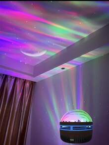 [Aurora LED Projector] USB Data Cable Aurora LED Projector Light Multi-Color Light Show, Galaxy And Nebula Effects, Suitable For Bedrooms, Ceilings, Camping, Weddings, Parties And Christmas Gifts - Multicolor - View 6