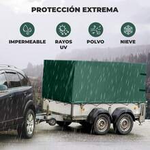 VINILMAX Lona Impermeable de 1.50x1m Uso Rudo con Protección UV para Exterior | Resistente a Polvo, Lluvia y Nieve | Ideal para Camiones, Obra y Construcción | Disponible en Varios Colores - Verde Botella - Ver 6
