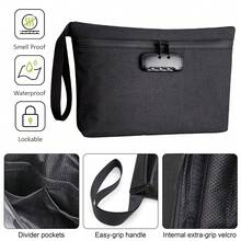 Large Odor-Proof Bag Multi-Piece Set, Includes Premium Large Lockable Odor-Proof Bag, Metal Tray, 5 Individual Storage Tubes, And 5 Sealing Storage Bags, Suitable For Travel, Parties, Gifts For Birthdays, Valentine's Day - Multicolor - View 3