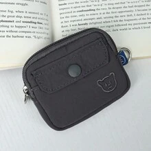 便携式韩版迷你钱包 - 多功能卡包，尼龙面料，小巧设计，适合旅行和日常使用 | 简约钱包 | 耐用拉链封口 | 女士小钱包 | 零钱包 - 彩色 - 查看 8