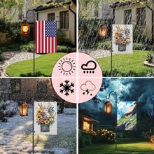 1个带止动器的牧羊钩 - 非常适合悬挂旗帜、喂鸟器和太阳能灯，可调节支架