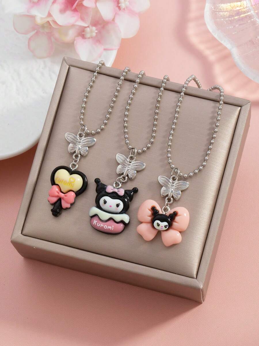 Sanrio Series Delicate Design Versatile Casual Chic Cute Cartoon Multi-Layer Necklace Set, Popular In Europe And America - Multicolor - View 1