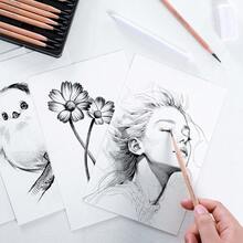 مجموعة أقلام رسم احترافية 14 قطعة - تشمل أقلام من 5H إلى 14B، مثالية للفنانين والهواة - 14 قلم رسم - مشاهدة 8