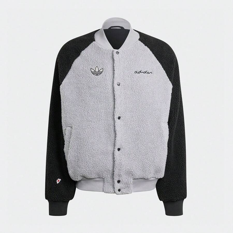 Adidas Men's Stand Collar Fleece Comfortable Casual Sports Knit Jacket IY2265, Suitable For Spring And Autumn