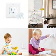 GeorgeX Protector de Enchufes,Protectores para Contacto Eléctrico 26PCS Kit de  para el Hogar para el Hogar Refrigerador Clóset Cerraduras, Protector de Dedo para Puerta - 1 - Ver 8