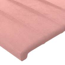 vidaXL Kopfteil Mit Ohren, Rosa, 147x16x78/88 Cm, Samt - Red - View 5