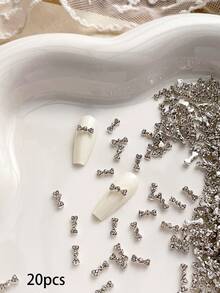 Autumn 20pcs Mini Heart-Shaped Rhinestone Nail Charms, Japanese And Korean Style 3D Y2K Metal Nail Supplies For Valentine's Day, Shiny Rhinestone Nail Gems, Suitable For Multi-Functional DIY Accessories Nail Decoration - Multicolor - View 8