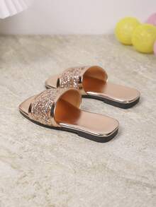 Children's Fashionable Slippers, New Sparkling Design, Stylish, Convenient, Lightweight Children Beach Slippers, Summer - Champagne - View 5
