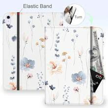 Case For IPad (A16) 11th Generation 11 Inch 2025, IPad 10th Generation Case 10.9 Inch 2022 Flip Stand Auto Sleep Cover With Pencil Holder & Pocket, Simple Flower,SimpleFlower - SimpleFlower - View 6