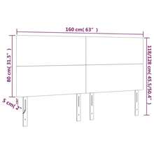 vidaXL Kopfteil Dunkelgrau 160 X 5 X 118/128 Cm Stoff - Grey - View 8