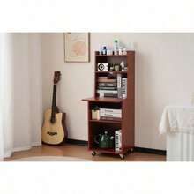 ドレッサー 化粧台 棚 ナイトテーブル ベッドサイドテーブル キャスター付き テーブル 引き出し 収納 メイク台 シンプル 大容量 可愛い - 天然木 + 無垢材1 - チェックする 1