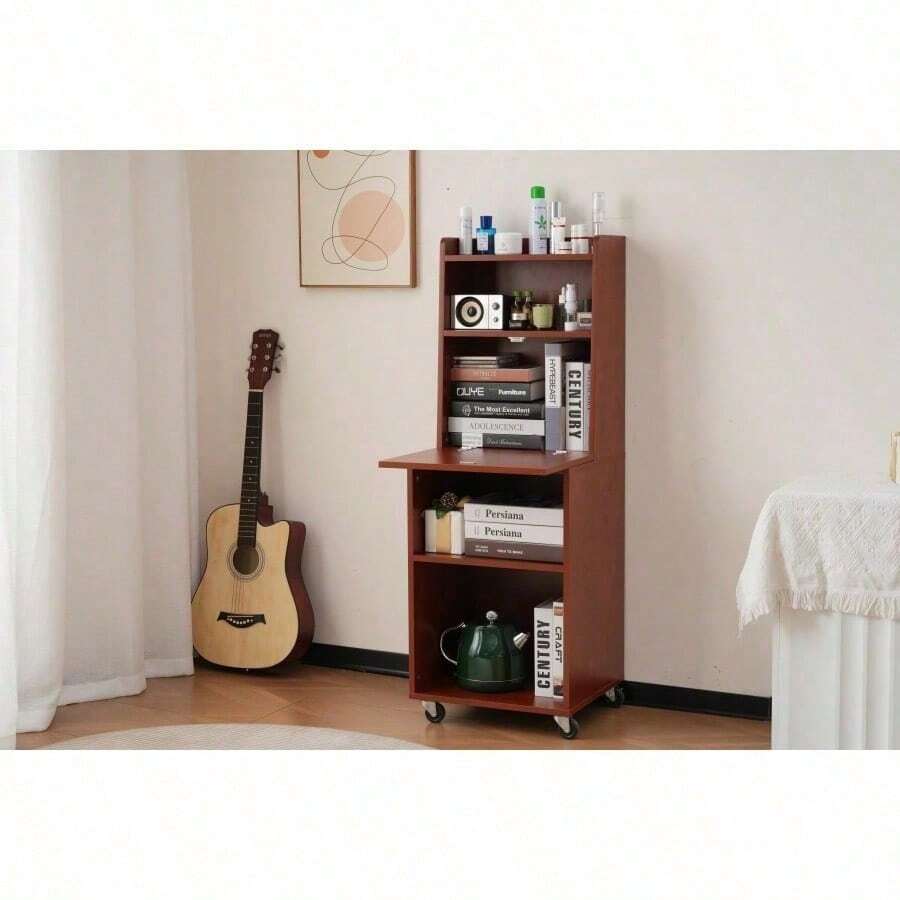 ドレッサー 化粧台 棚 ナイトテーブル ベッドサイドテーブル キャスター付き テーブル 引き出し 収納 メイク台 シンプル 大容量 可愛い - 天然木 + 無垢材1 - チェックする 1