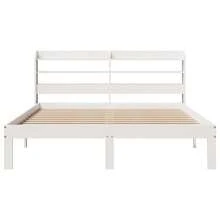 vidaXL Bettgestell Mit Kopfteil Ohne Matratze, Weiß, 140 X 190 Cm - Weiss - Übersicht 5