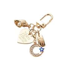 Crescent Moon Devil Metal Pearl Shell Keychain Charm For Bags, Backpacks, Keys, And Everyday Essentials, A Gothic Edgy Accessory With Moonlit Crescent Symbol, Blackened Metal Finish, Subtle Pearl Shell Accent, Durable Alloy Construction, Versatile Bag Charm For Daytime And Nighttime Looks, Perfect Gift For Spring Seasonal Style And Summer Outfit Accessory - Multicolor - View 6