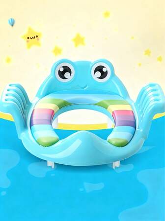 1 pieza Cojín de asiento de inodoro para bebé y niño con forma de rana de dibujos animados, acolchado y cómodo para todas las estaciones, adecuado para niños pequeños, niños y niñas. Incluye asas acolchadas como ayuda para el entrenamiento de ir al baño. Regalo perfecto para Navidad, Halloween, Acción de Gracias