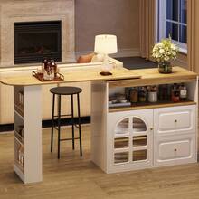 Desktop Storage Racks - White + MDF - View 2