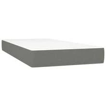 vidaXL Boxspringbett mit Matratze, dunkelgrau, 90x190 cm, Stoff - Grigio - Visualizzare 5