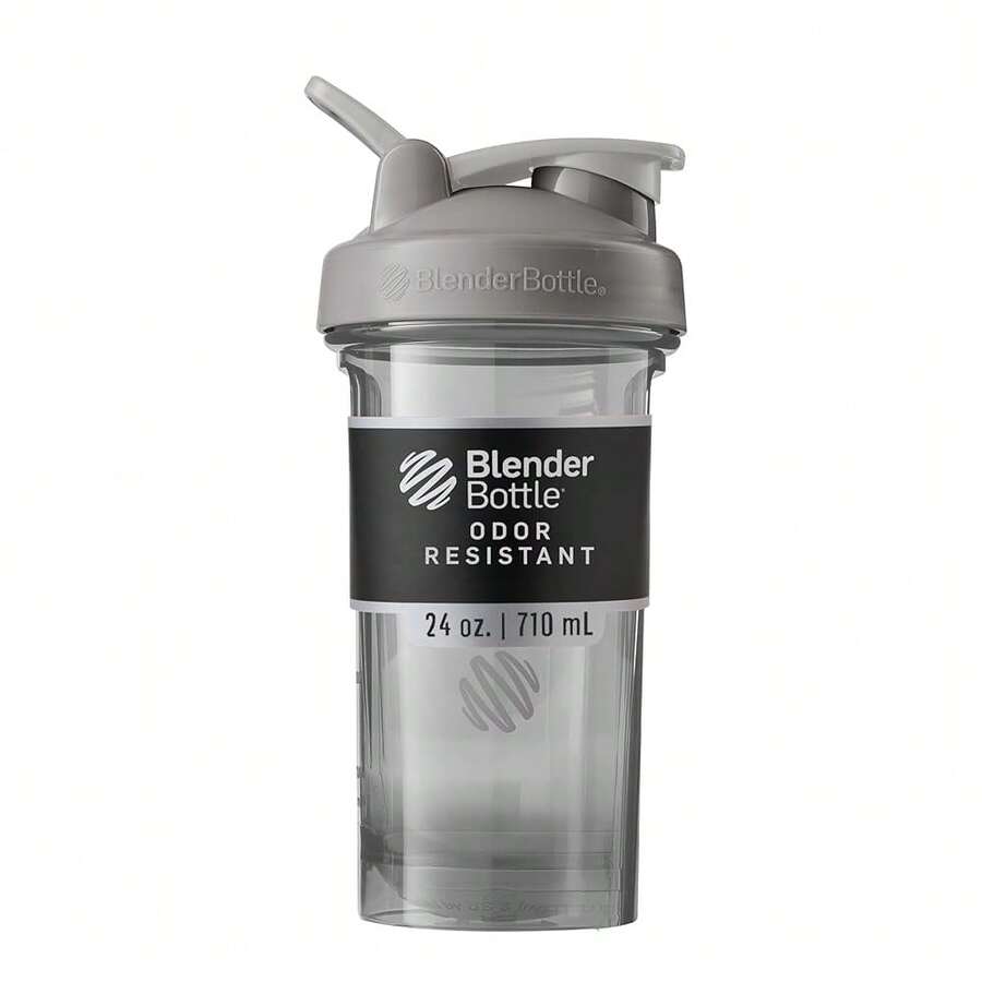 BlenderBottle Shaker Bottle Pro Series Perfect For Protein Shakes And Pre Workout, 24-Ounce,  Grey,24Ounces,Grey - 煙灰色 - 查看 1