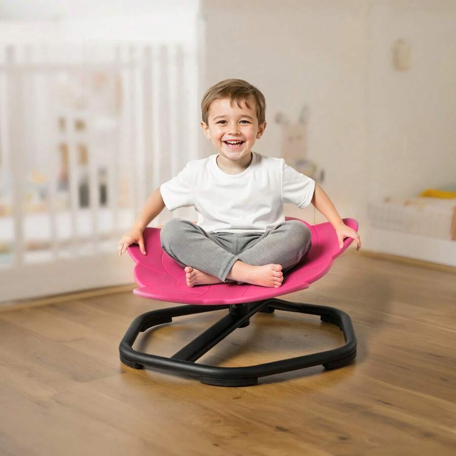 Kids Swivel Chair, 220 Lbs Capacity, Elephant Shape Sensory Spinning Chair, Autistic Kids Sensory Toy Seat With Non-Slip Metal Base, Toddler Sit & Spin Seat For Coordination Balance Focus, Red - Red (elephant) - 查看 1