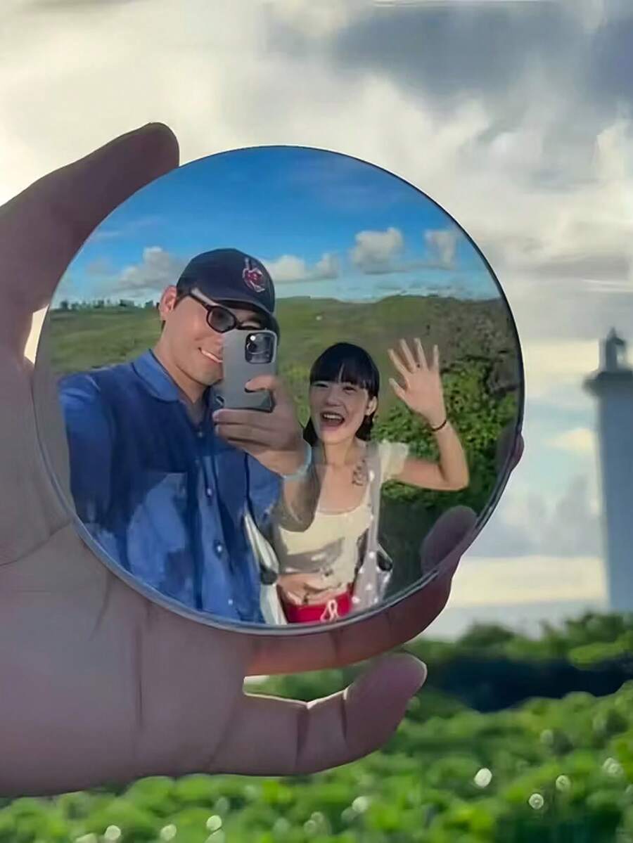 Travel Photography Accessory - Compact Round Mirror, Clip-On Wide Angle Convex Lens, Ideal Travel Companion Gift, Selfie Tool, Portable Accessory, Compact Design, High-Quality Reflection - Multicolor - View 1